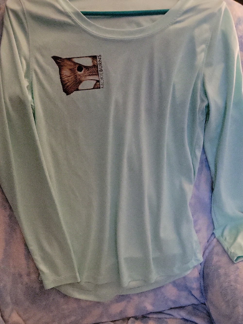Womens Long-Sleeve Crewneck Shirt in Light Mint